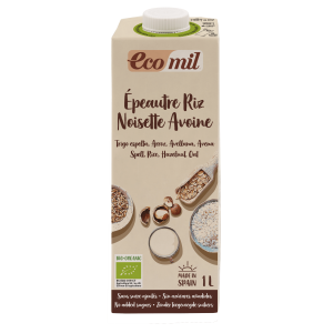 Ecomil Bebida Espelta Arroz Avellana y Avena Bio 1 lt