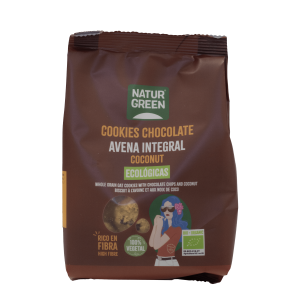 NaturGreen Cookie choco chips Avena Integral con Coco Bio Bolsa 140 gr
