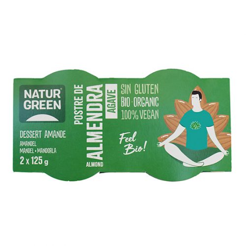 Naturgreen Postre Almendras con Ágave Bio 2 x 125 gr