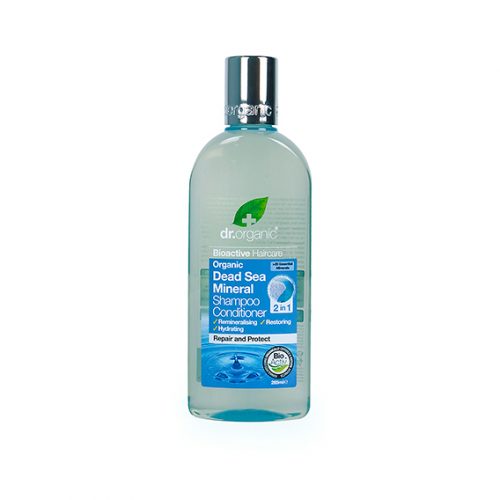 Champu y Acondicionador de Mineral Organico del Mar Muerto (2 en 1) 265 ml.