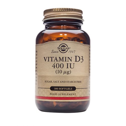 Vitamina D3 400 UI 10 mcg 100 Cápsulas Gelatina Blanda
