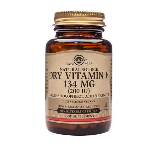 Vitamina E (Seca) 200 U.I. 134 mg 50 Cápsulas Vegetales