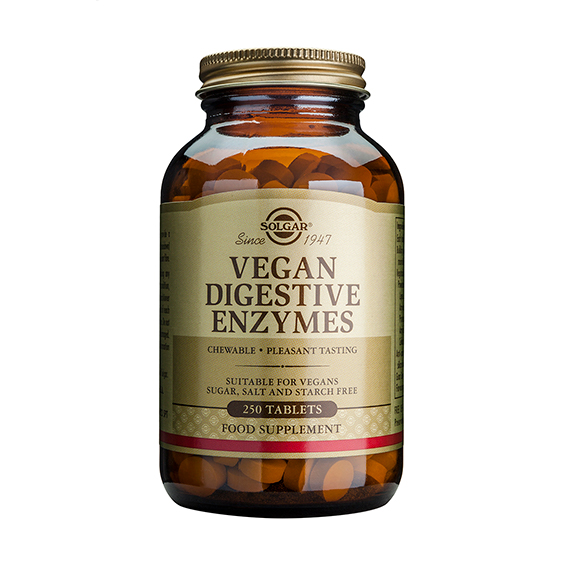 Vegan Enzimas Digestivas 250 Comprimidos Masticables